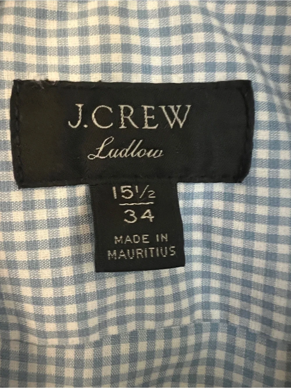 J.Crew Men's Blue Micro-Check Classic Dress Business Casual Button Down Shirt
